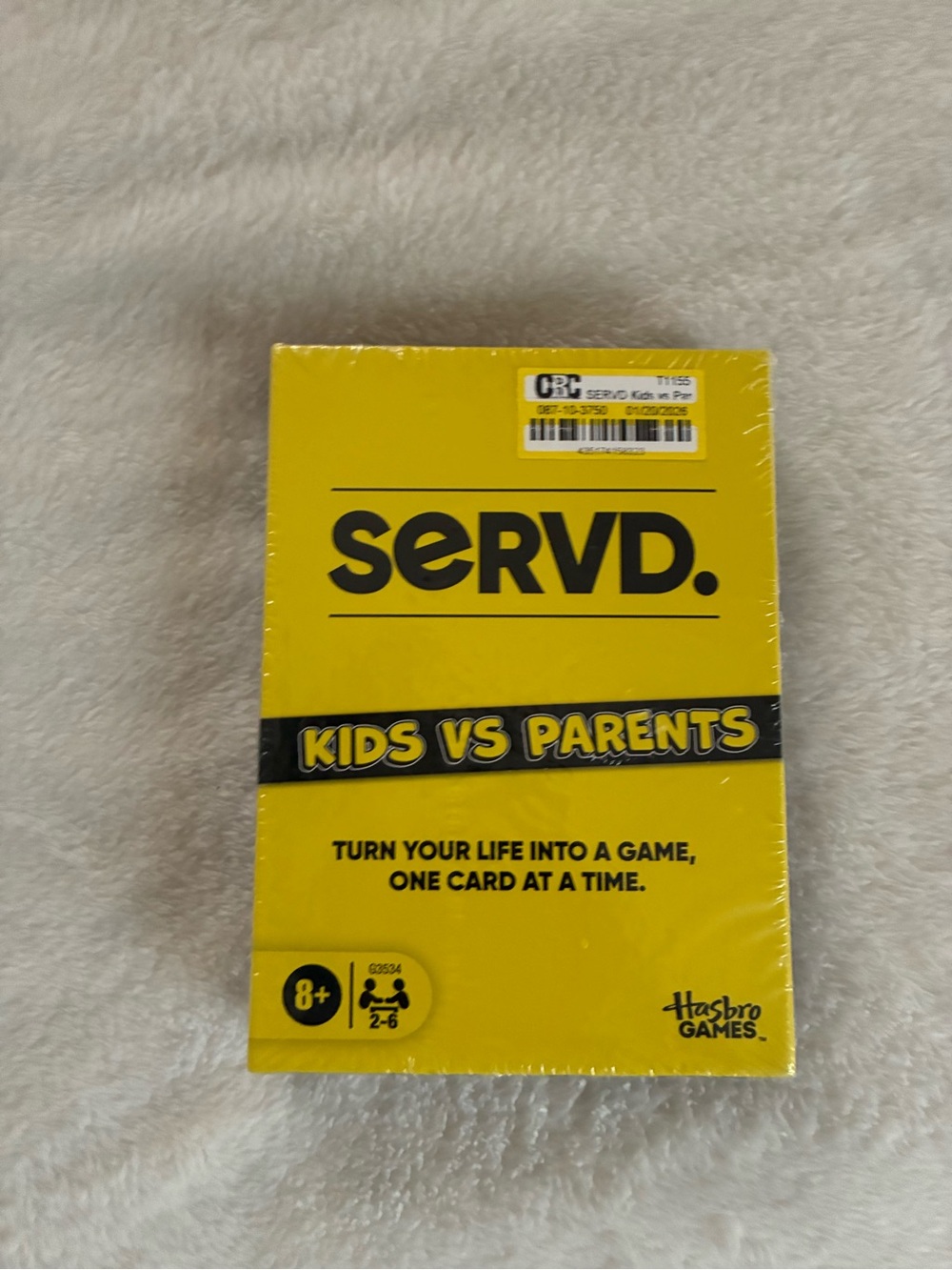 adidas Yellow and Black SERV'D Card Game Box